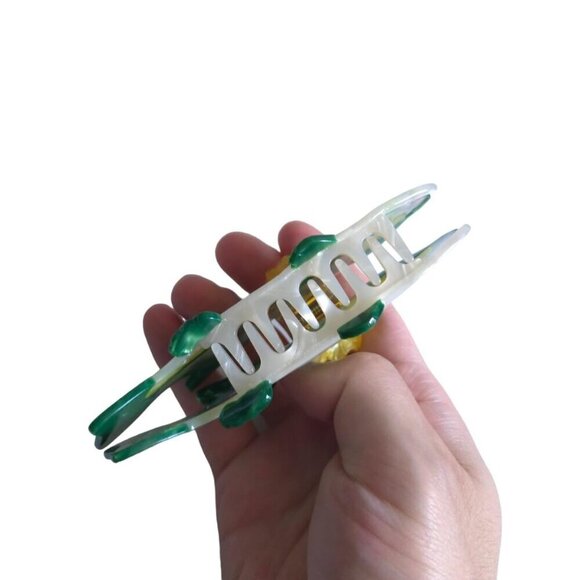 Sea Creature Hair Clip Big Green Bass Acetate Claw for Women Gift main image 5